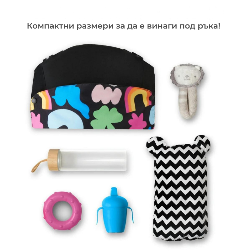 Kinderkraft HUGGY ергономична раница HAPPY SHAPES - снимка 2