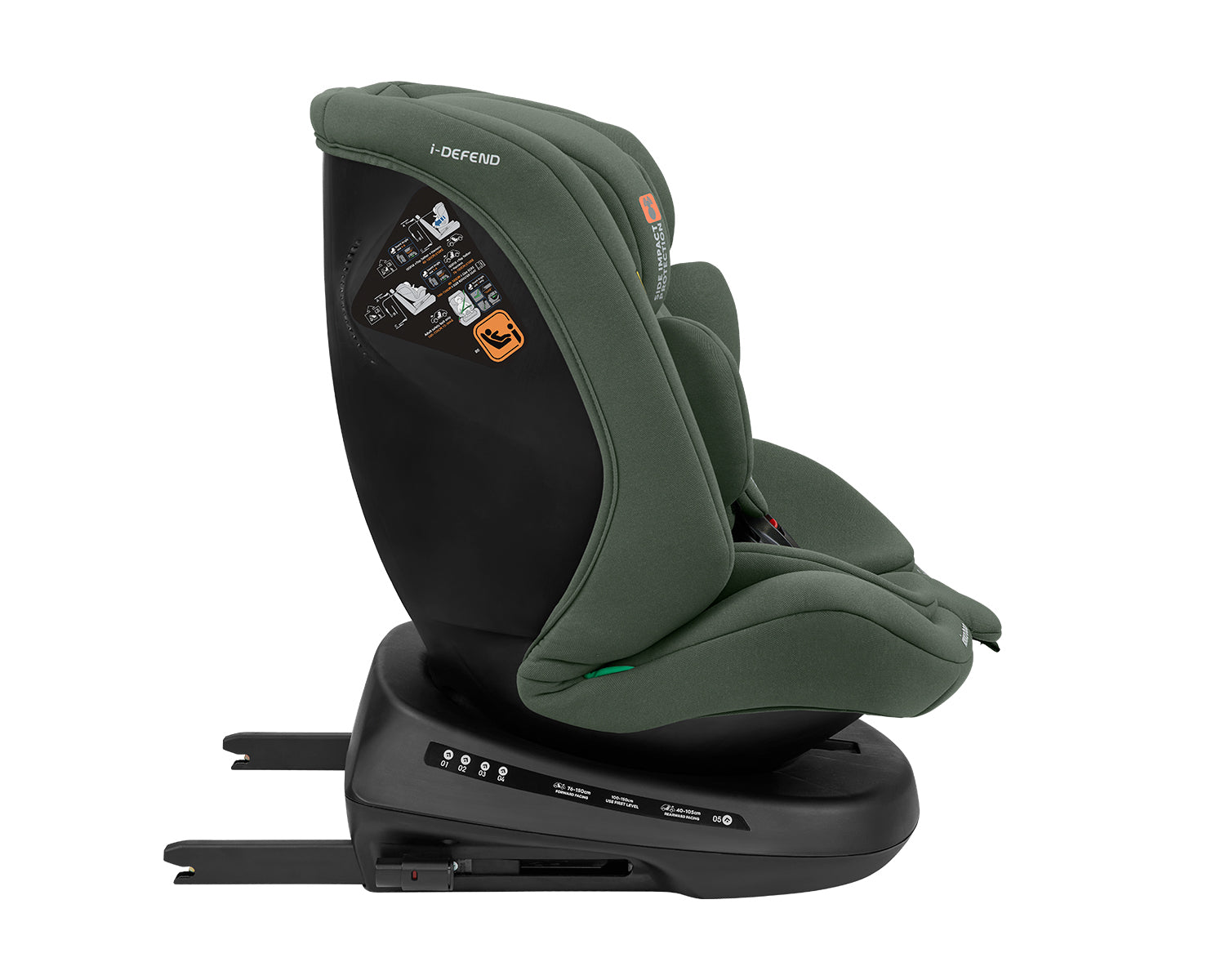 Стол за кола 40-150 см i-Defend i-SIZE Army Green - снимка 6