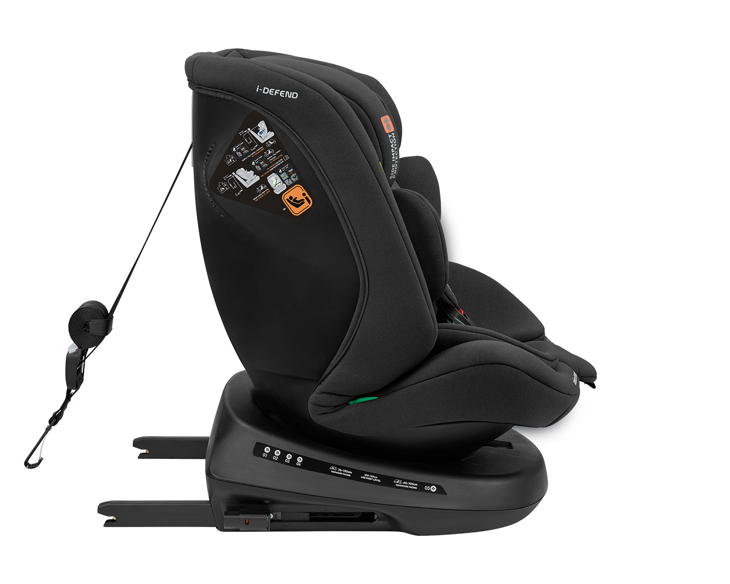 Стол за кола 40-150 см i-Defend i-SIZE Black - снимка 5