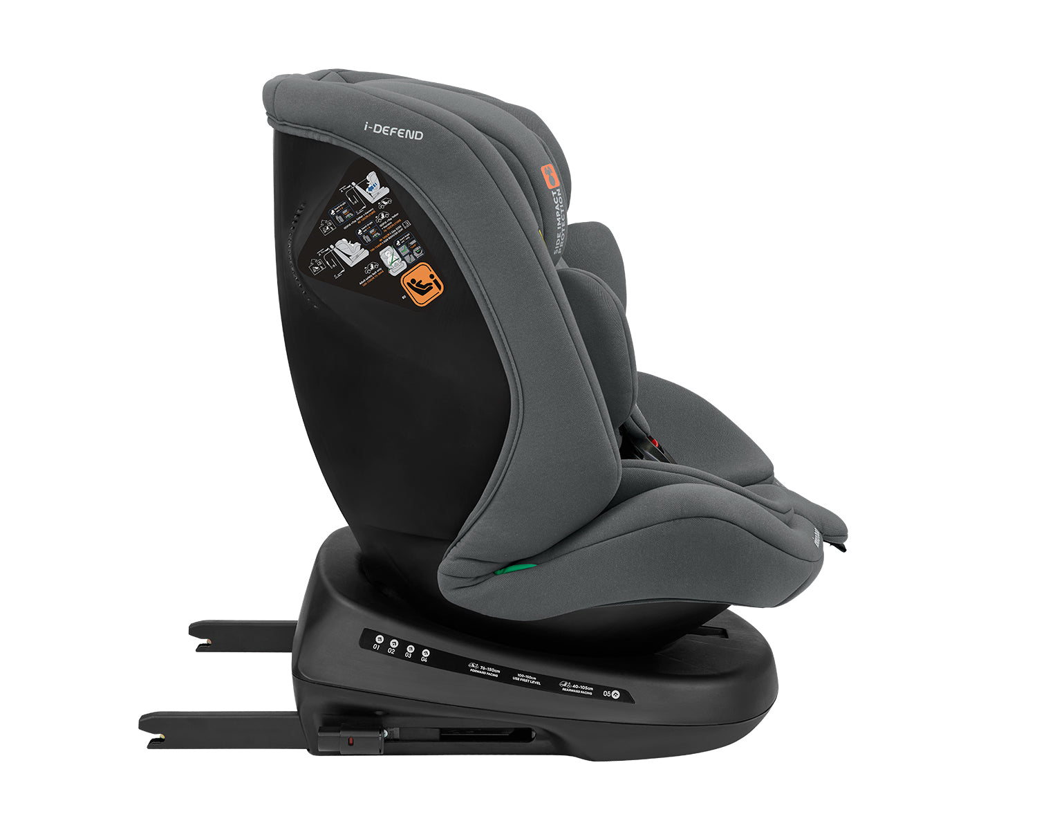 Стол за кола 40-150 см i-Defend i-SIZE Grey - снимка 6