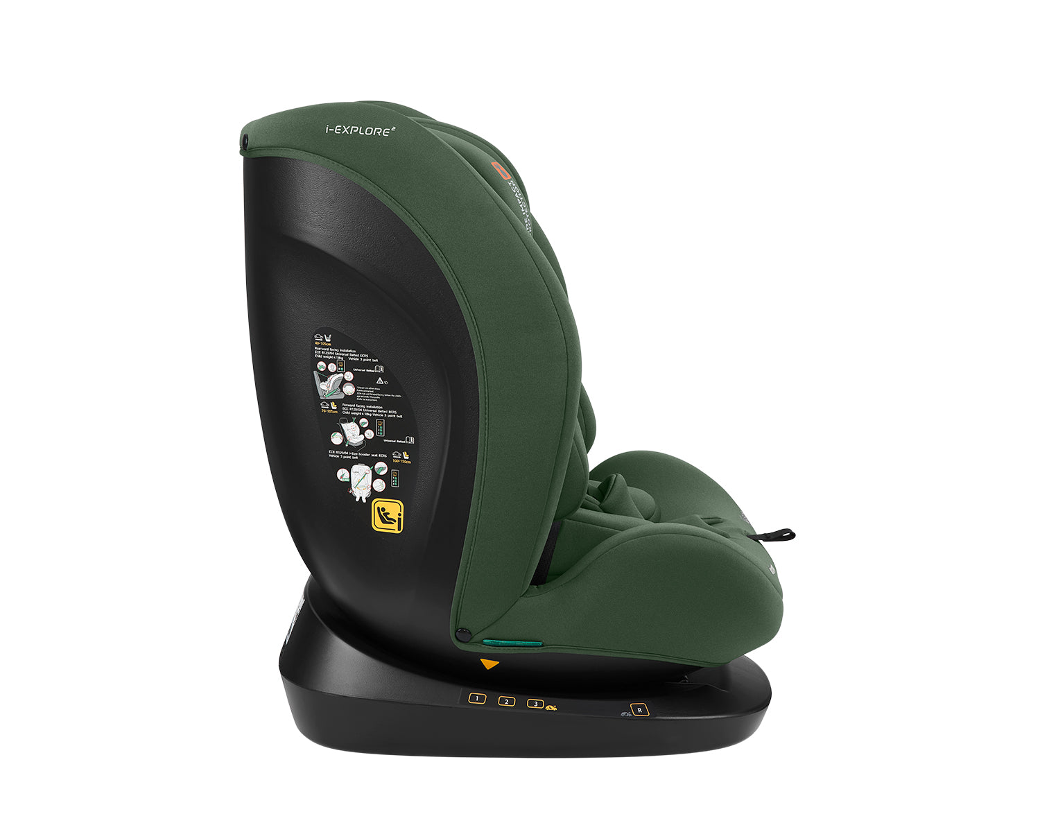 Стол за кола 40-150 см i-Explore 2 i-SIZE Army Green - снимка 5