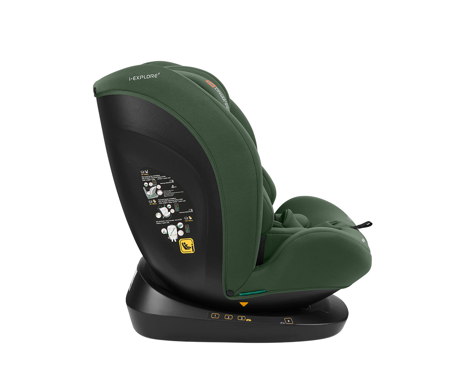 Стол за кола 40-150 см i-Explore 2 i-SIZE Army Green - снимка 7