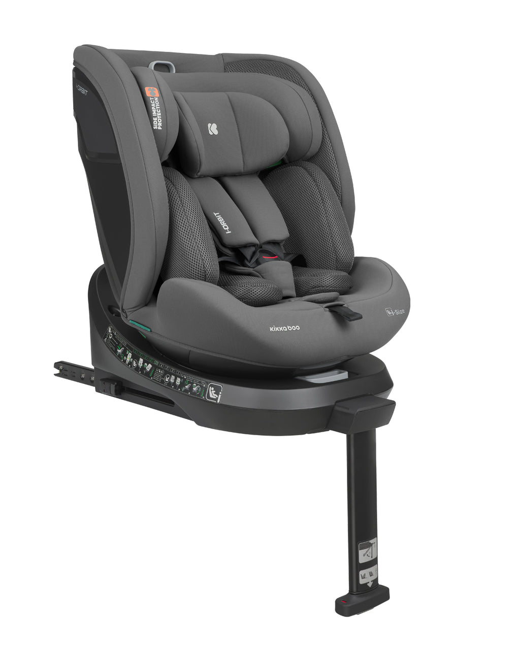 Стол за кола 40-150 см i-Orbit i-SIZE Dark Grey 2025 | Kikkaboo