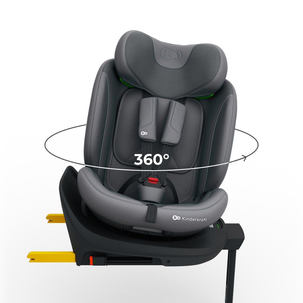 KinderKraft I-360 2 PLUS столче за кола СИВО - снимка 6
