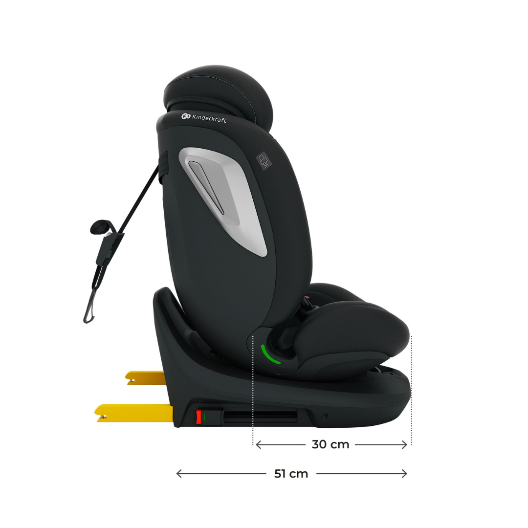 Kinderkraft I-Grow 2 PLUS столче за кола 40-150 cm BLACK - снимка 3