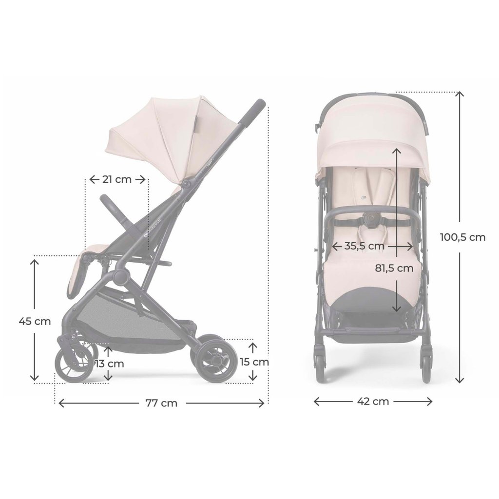 Kinderkraft INDY 3 бебешка количка MISTY BEIGE - снимка 6