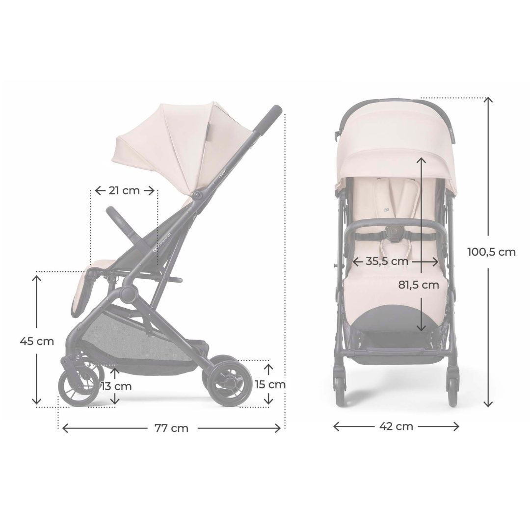 Kinderkraft INDY 3 бебешка количка MISTY BEIGE - снимка 6