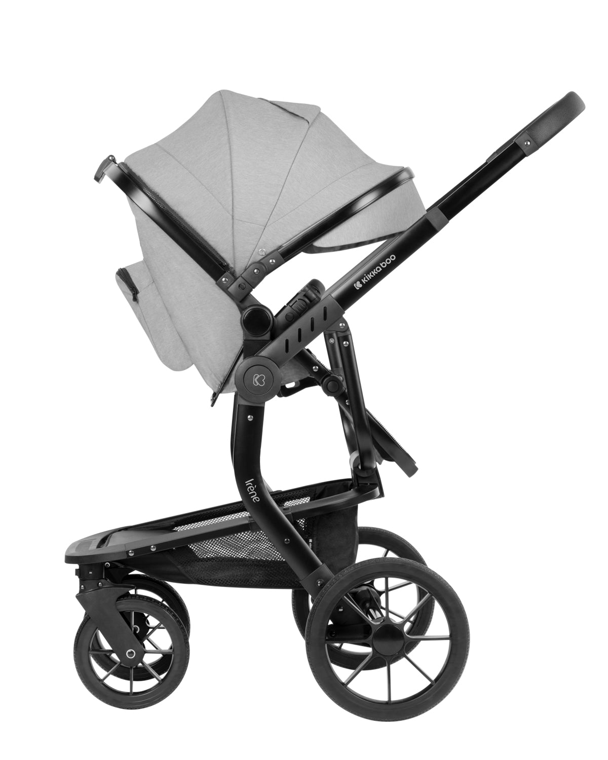 Комбинирана количка 3в1 с твърд кош Irene Light Grey 2024 - снимка 8