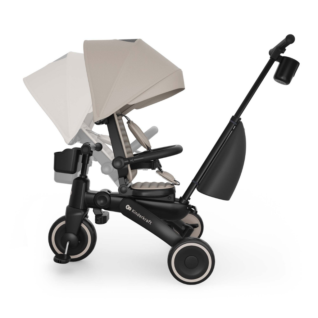 KinderKraft JAZZ 3 сгъваема триколка БЕЖОВА - снимка 7