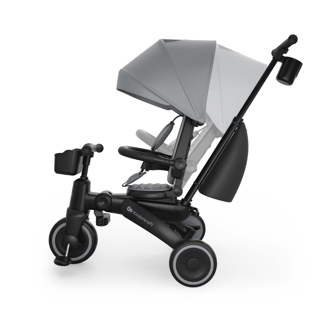 KinderKraft JAZZ 3 сгъваема триколка СИВА - снимка 7