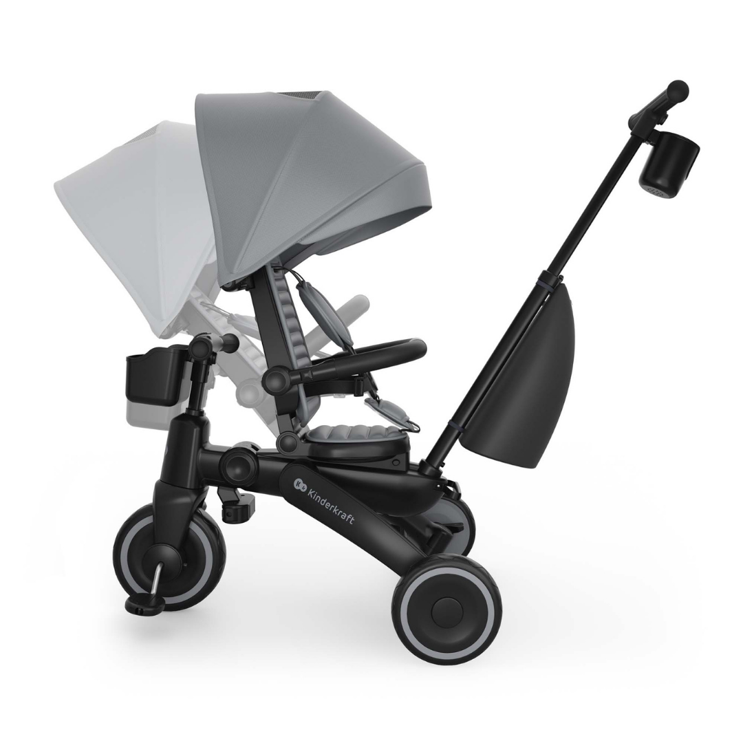 KinderKraft JAZZ 3 сгъваема триколка СИВА - снимка 6