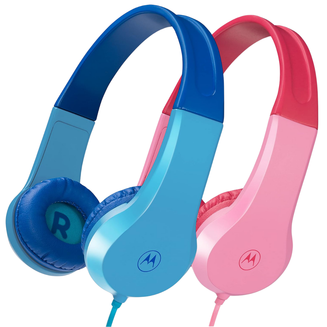 Motorola детски слушалки с кабел MOTO JR200 BLUE - снимка 2