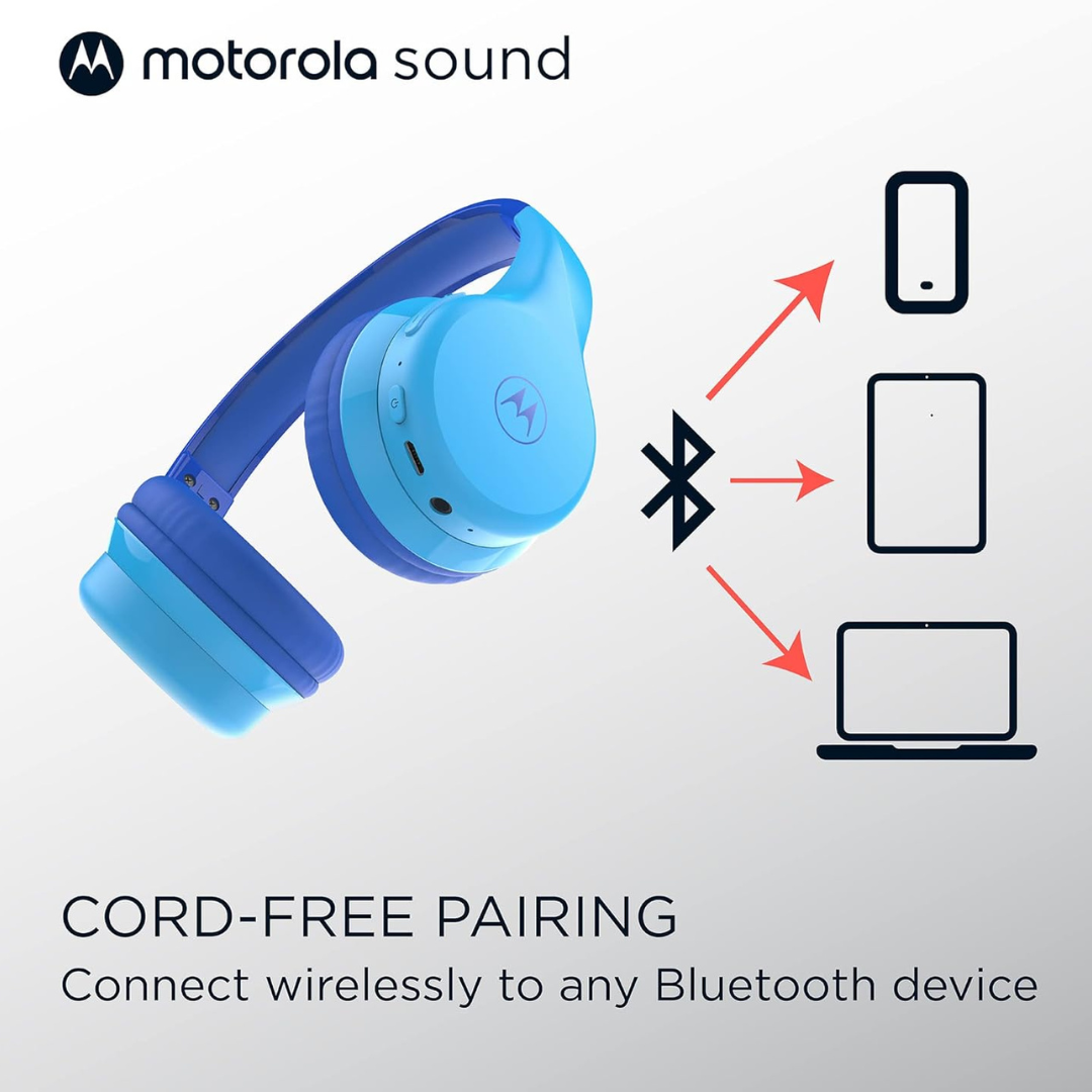 Motorola безжични детски слушалки MOTO JR300 BLUE - снимка 5
