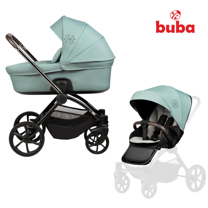 Buba Kanatitza 2в1 бебешка количка 143 Mentha - снимка 6