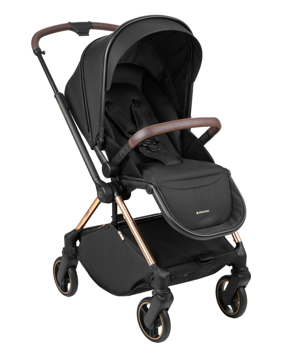 Комбинирана количка 2в1 с кош за новородено Lanah Black - снимка 3