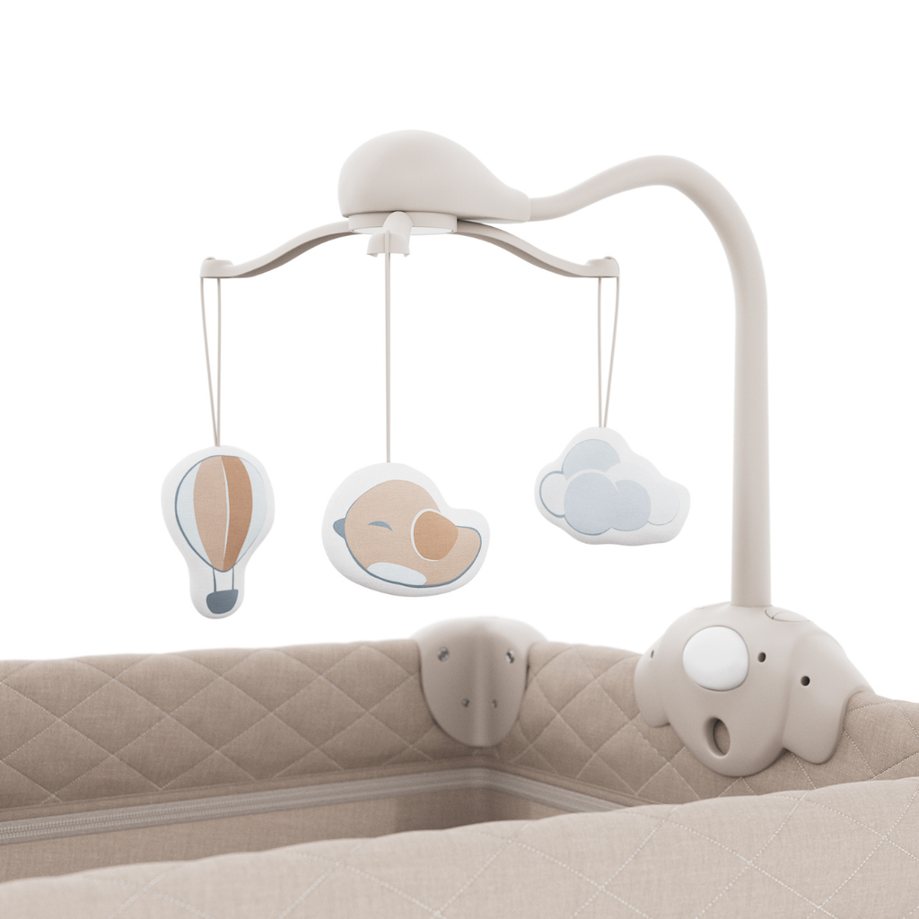 Kinderkraft LEODY UP сгъваема бебешка кошара с аксесоари BEIGE - снимка 4