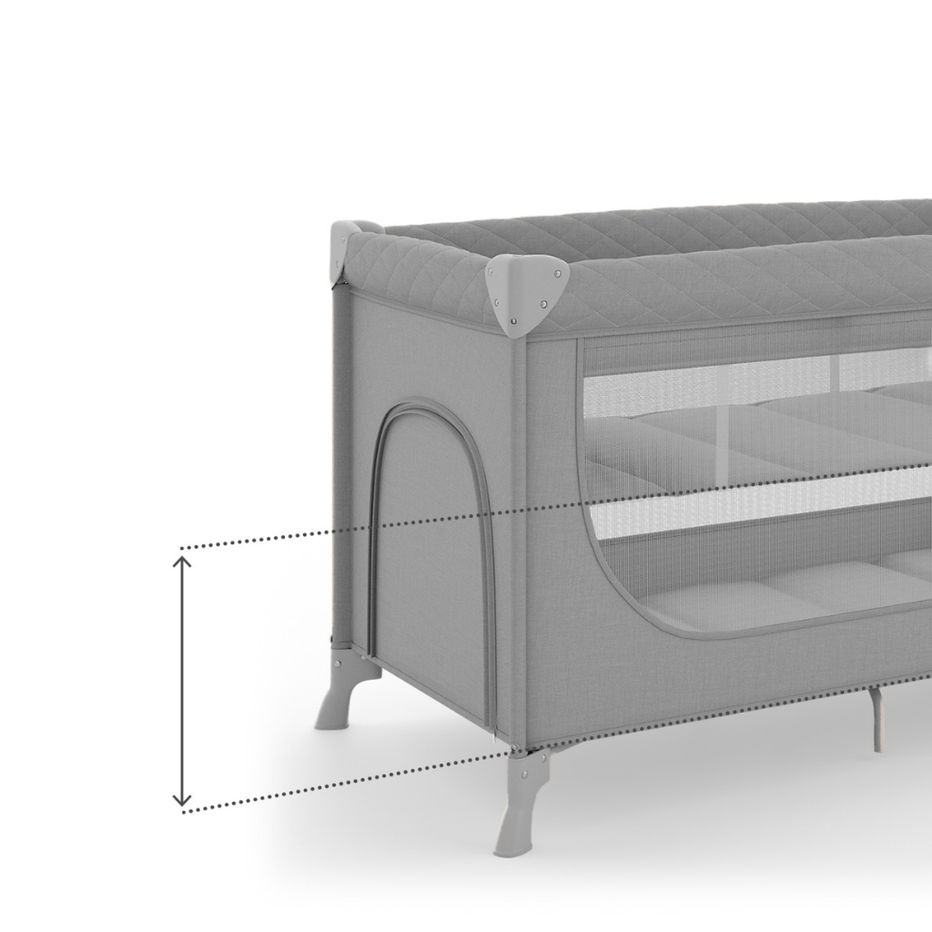 Kinderkraft LEODY UP сгъваема бебешка кошара с аксесоари GREY - снимка 3