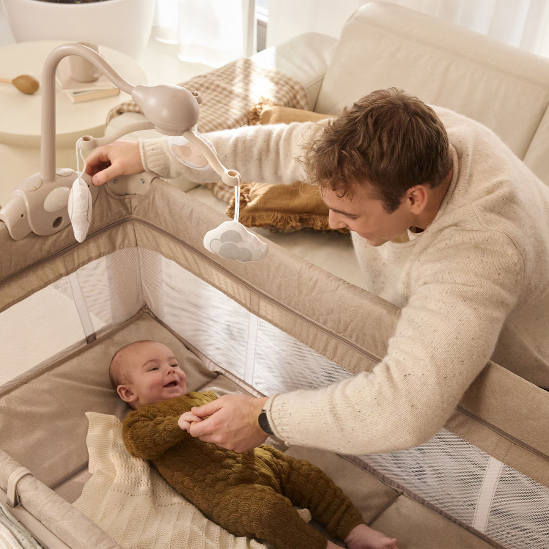 Kinderkraft LEODY UP сгъваема бебешка кошара с аксесоари BEIGE - снимка 6
