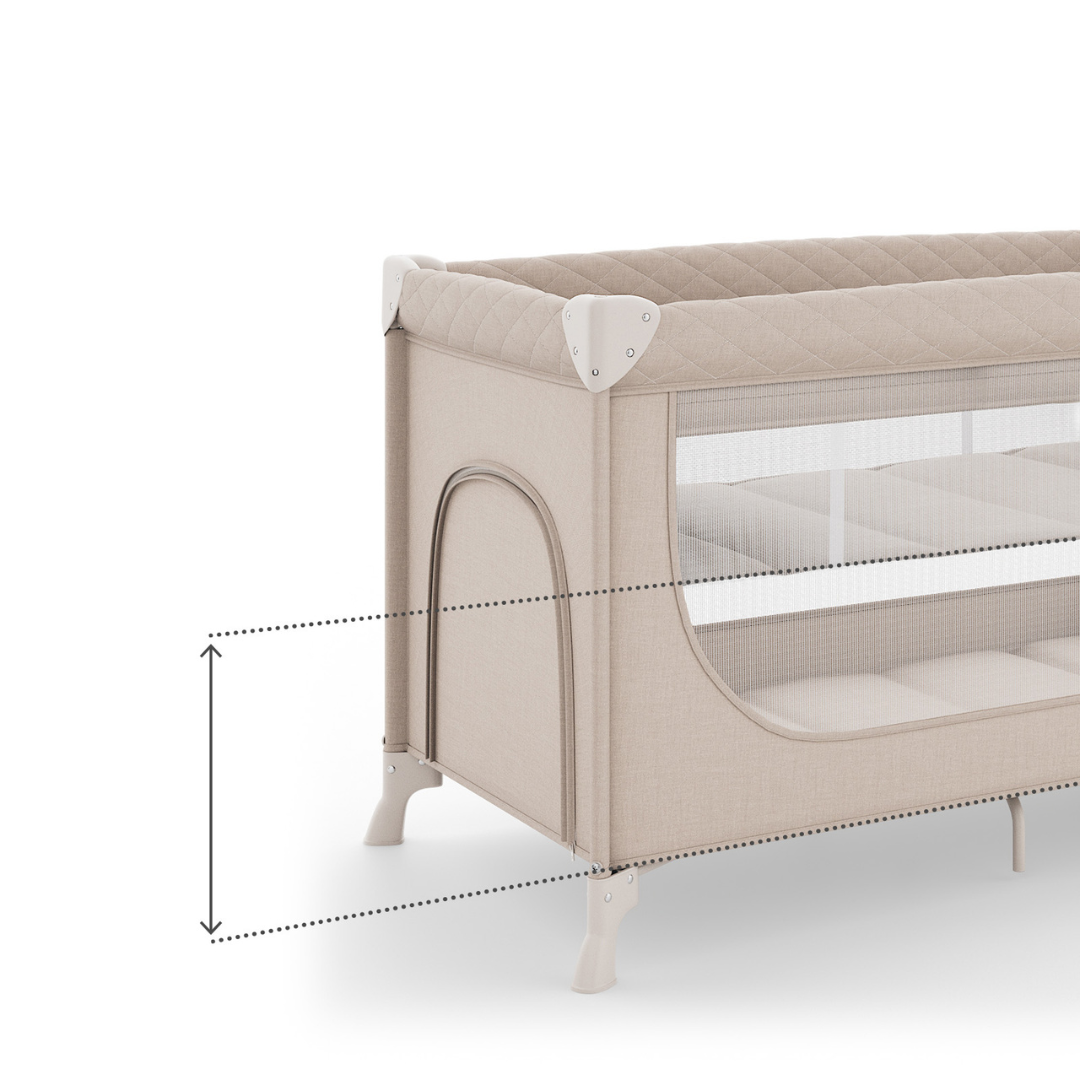 Kinderkraft LEODY UP сгъваема бебешка кошара BEIGE - снимка 5