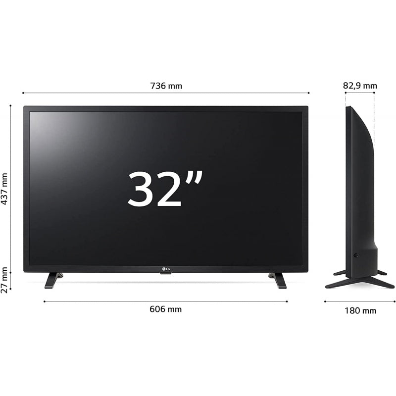 LG 32LQ630B6LA размери и страничен изглед