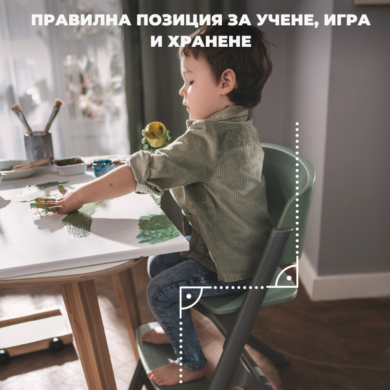 Kinderkraft LIVY столче за хранене + CALMEE шезлонг HAPPY SHAPES - снимка 8