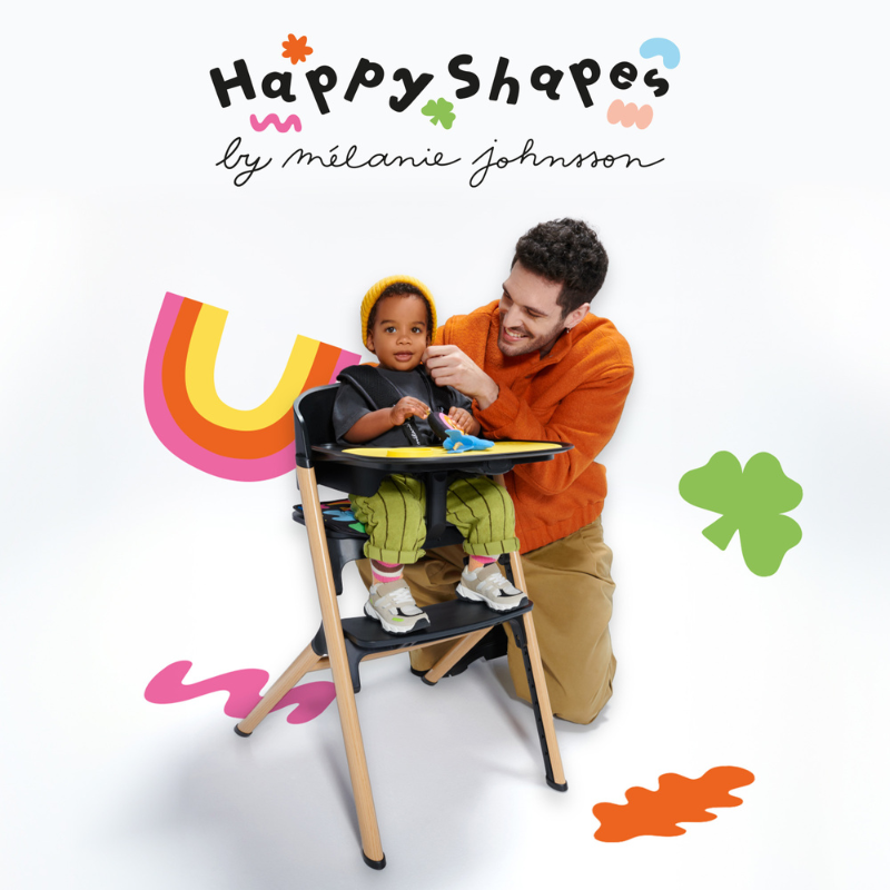 Kinderkraft LIVY столче за хранене + CALMEE шезлонг HAPPY SHAPES - снимка 3