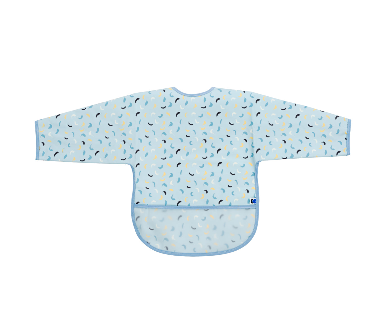 Непромокаем лигавник с ръкави и джоб Arty Blue Pattern | Kikkaboo