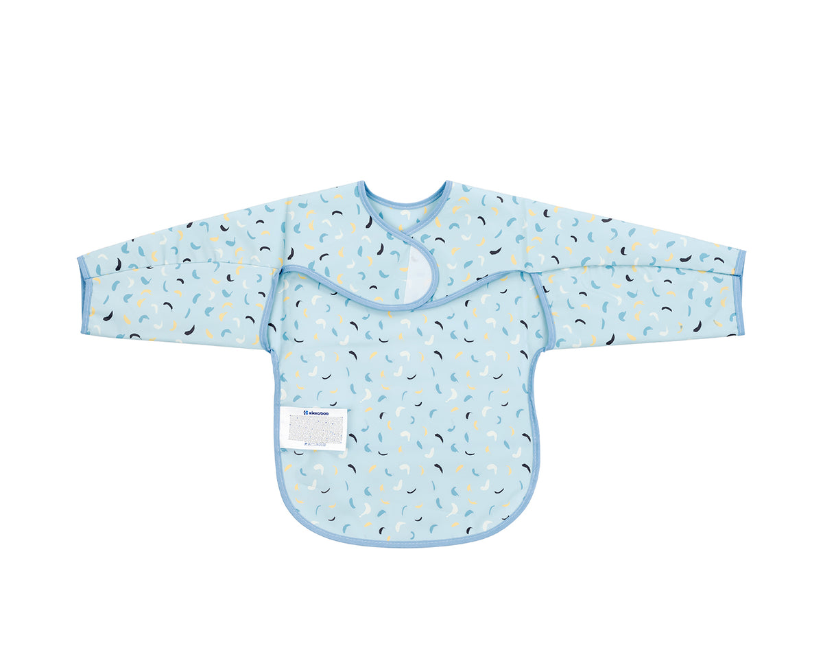 Непромокаем лигавник с ръкави и джоб Arty Blue Pattern - снимка 2
