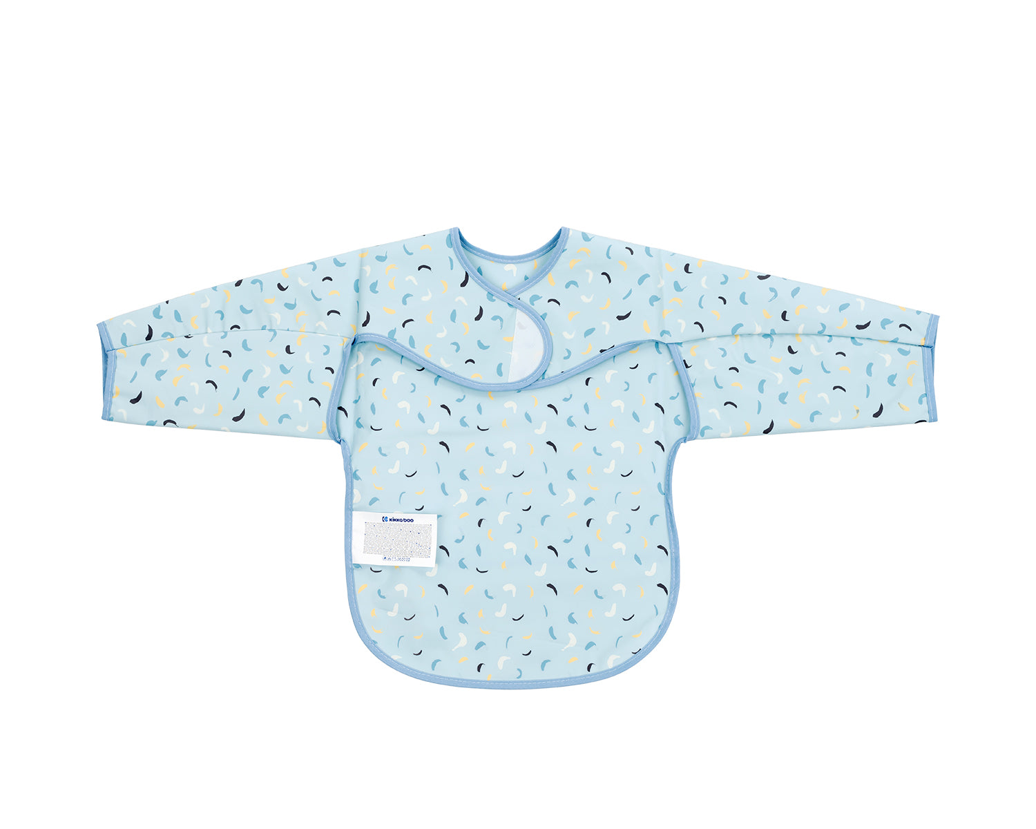 Непромокаем лигавник с ръкави и джоб Arty Blue Pattern - снимка 2