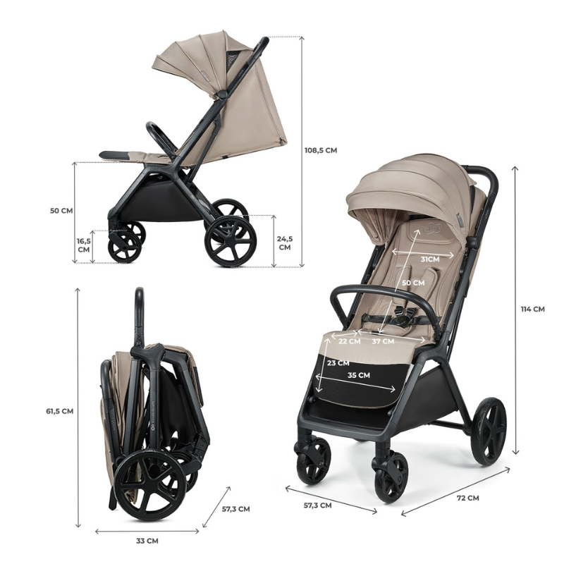 Kinderkraft LOOM бебешка количка LINEN BEIGE - снимка 3