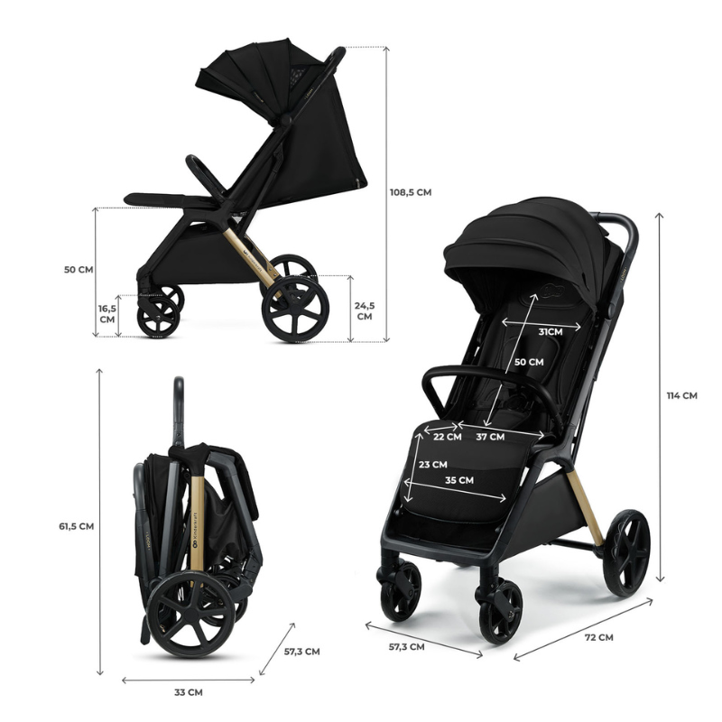 Kinderkraft LOOM бебешка количка INK BLACK - снимка 7
