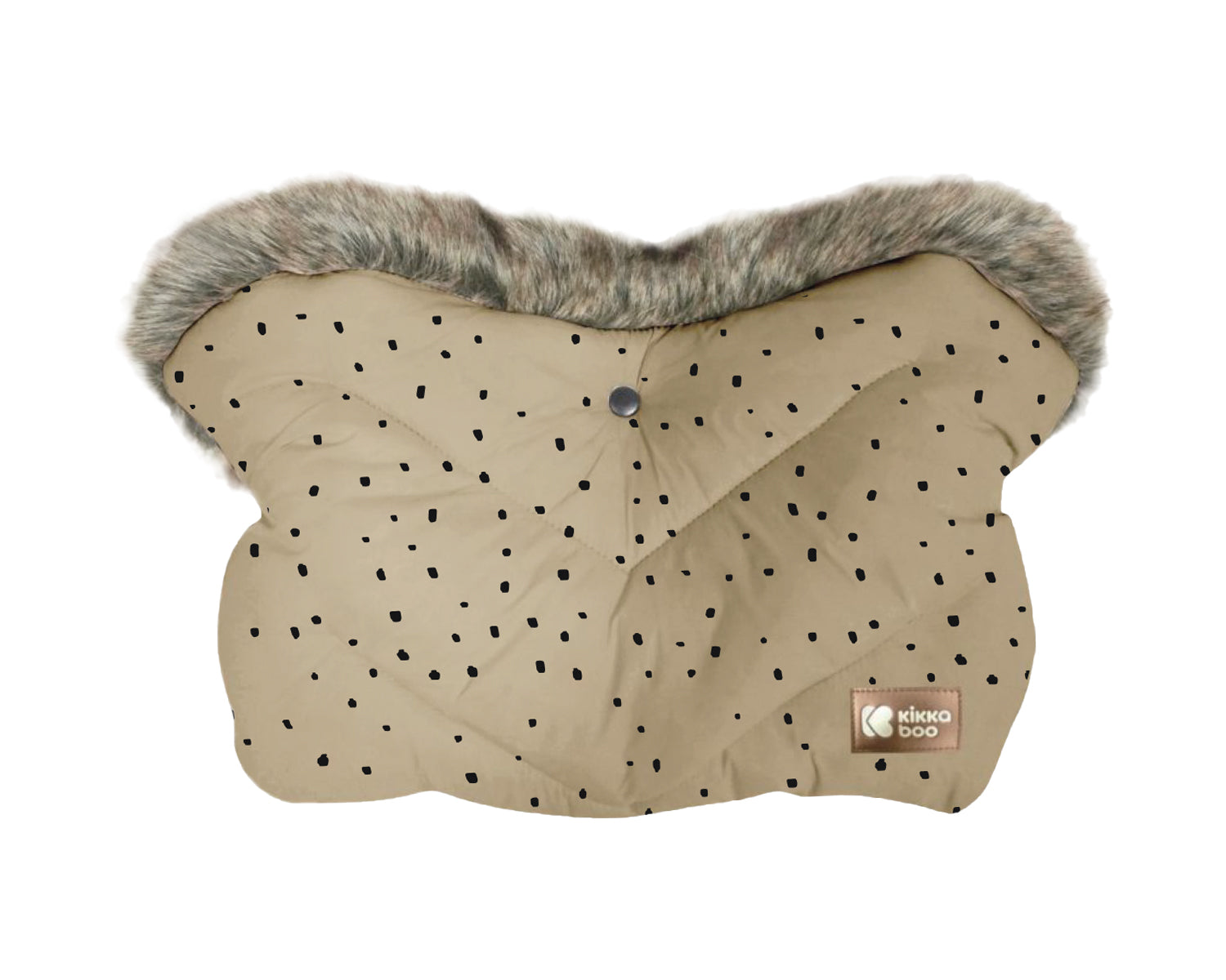Ръкавица за количка Luxury Fur Dots Beige | Kikkaboo