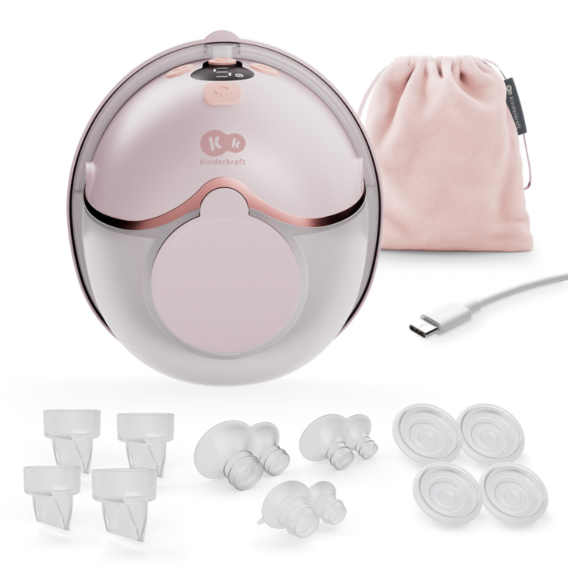 Kinderkraft MAMAFLOW единична електрическа помпа за кърма PINK - снимка 2