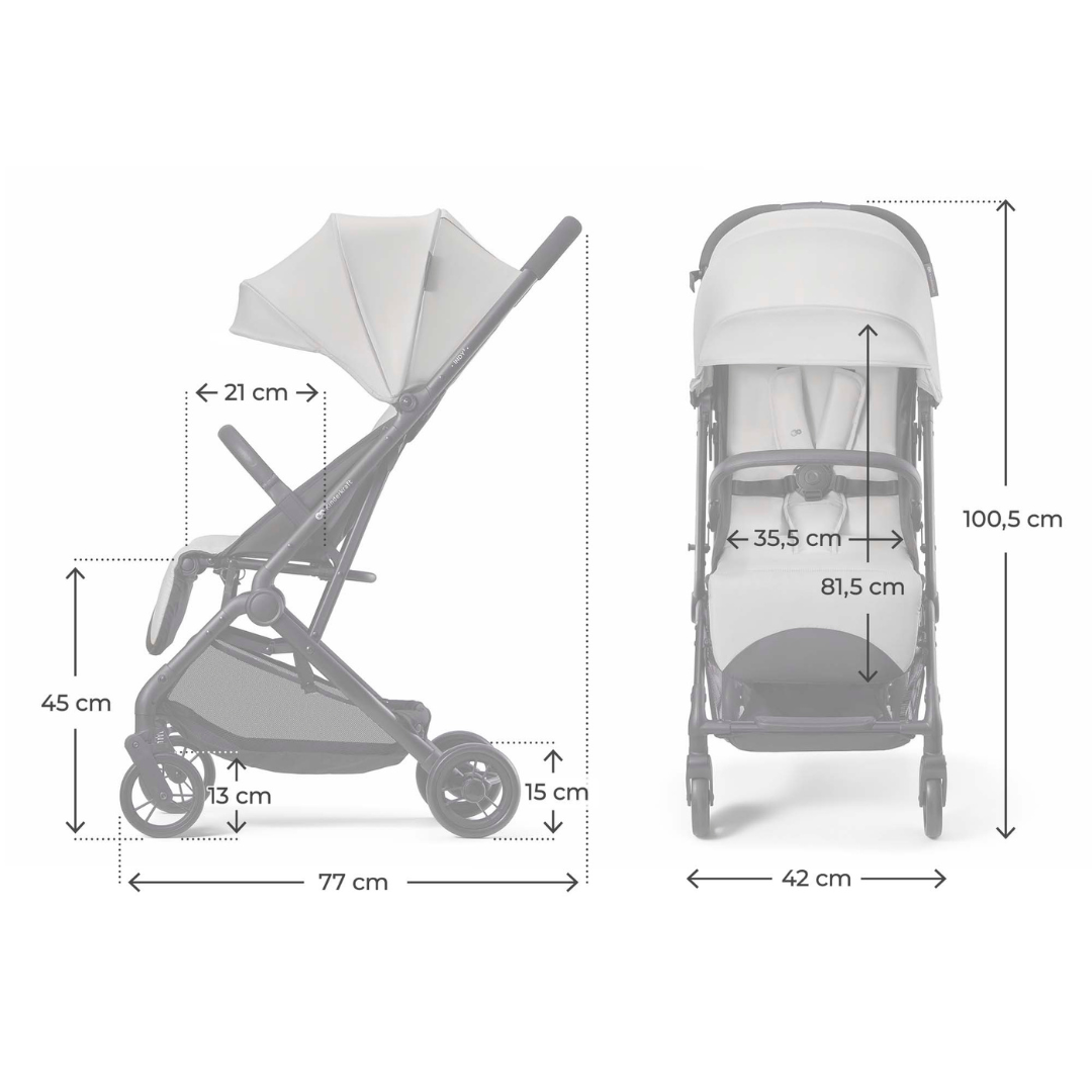 Kinderkraft INDY 3 бебешка количка COAL BLACK - снимка 16