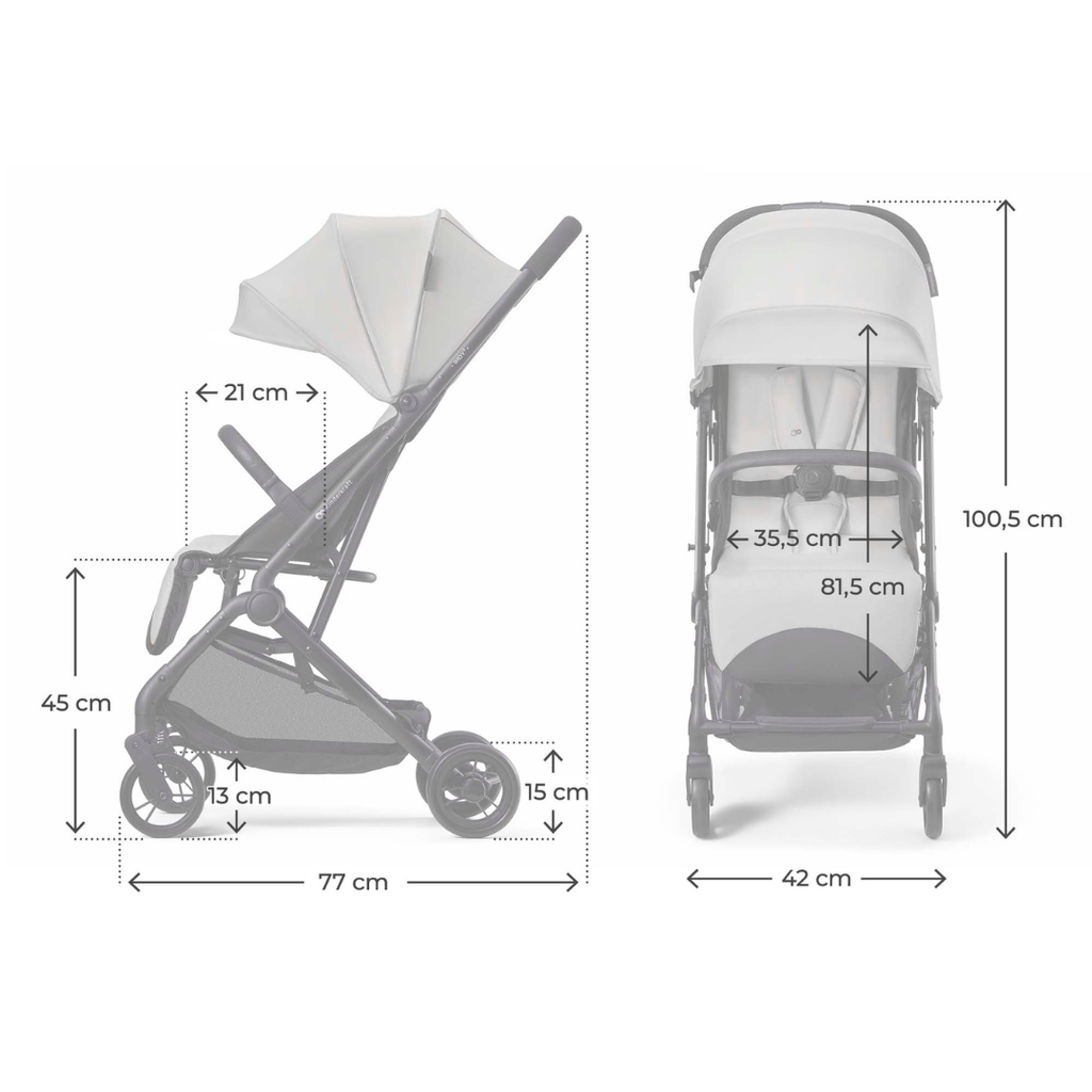 Kinderkraft INDY 3 бебешка количка URBAN GRAY - снимка 5
