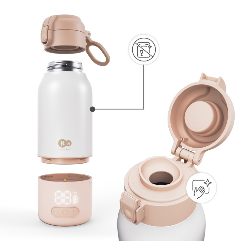 Kinderkraft GAJA термос за подгряване на мляко 2в1 BEIGE - снимка 14