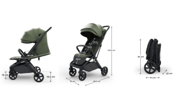 Kinderkraft NUBI 3 бебешка количка MYSTIC GREEN - снимка 13