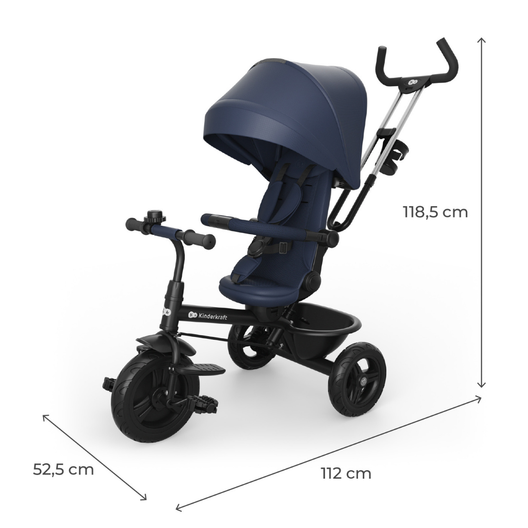 KinderKraft ASTON 2 PLUS триколка СИВА - снимка 17