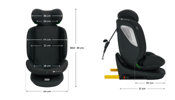 Kinderkraft I-Grow 2 PLUS столче за кола 40-150 cm BLACK - снимка 16