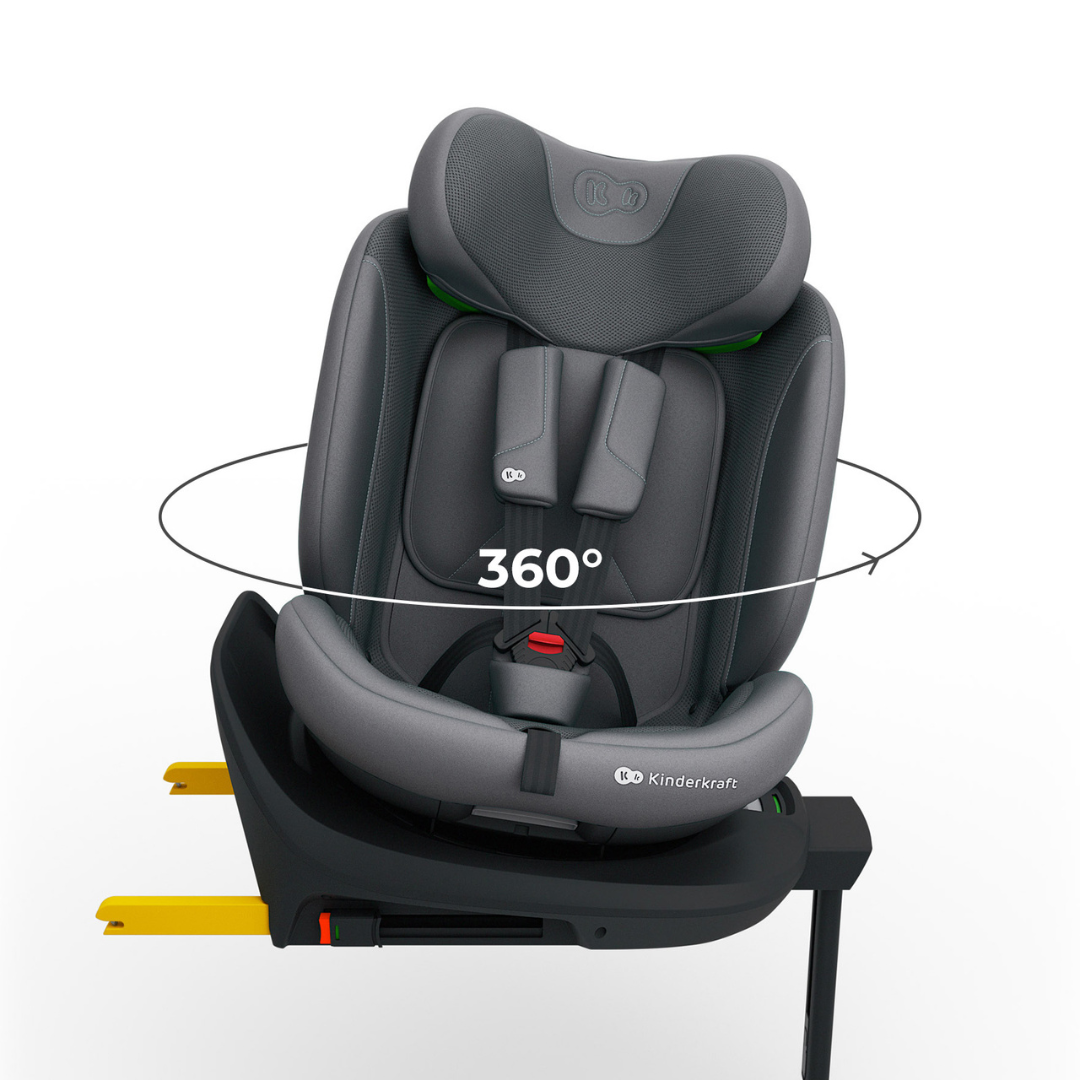 KinderKraft I-360 2 PLUS столче за кола СИВО - снимка 16