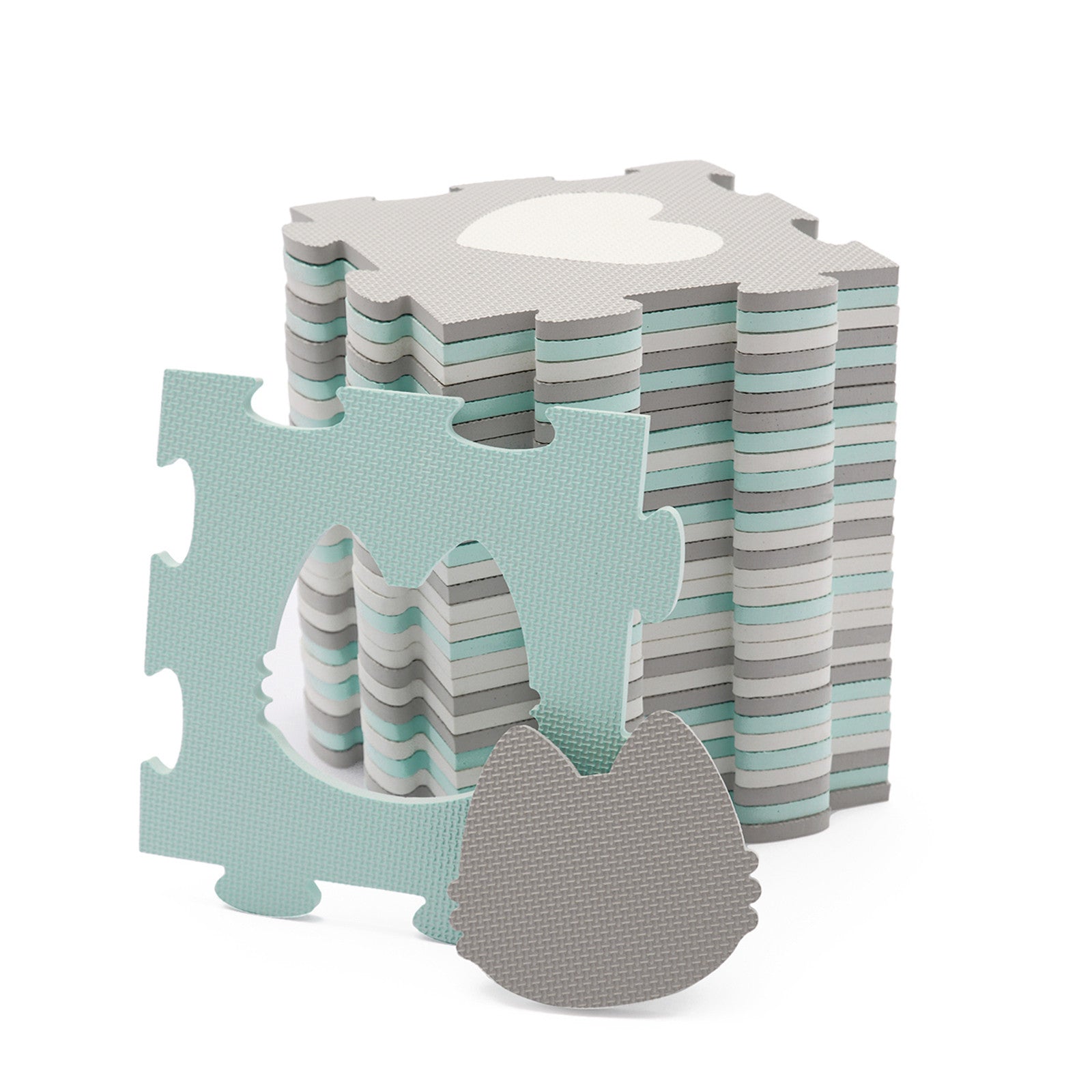 KinderKraft LUNO SHAPES мек пъзел мента KPLUSHMIN - снимка 4