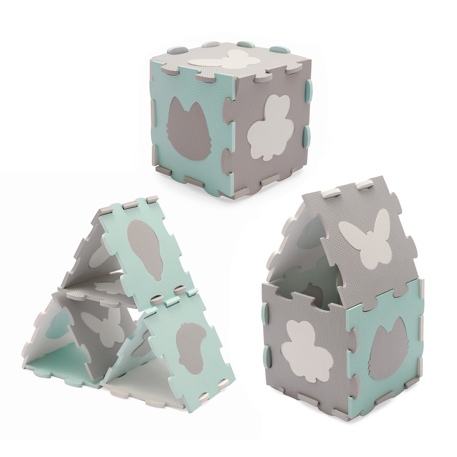 KinderKraft LUNO SHAPES мек пъзел мента KPLUSHMIN - снимка 5