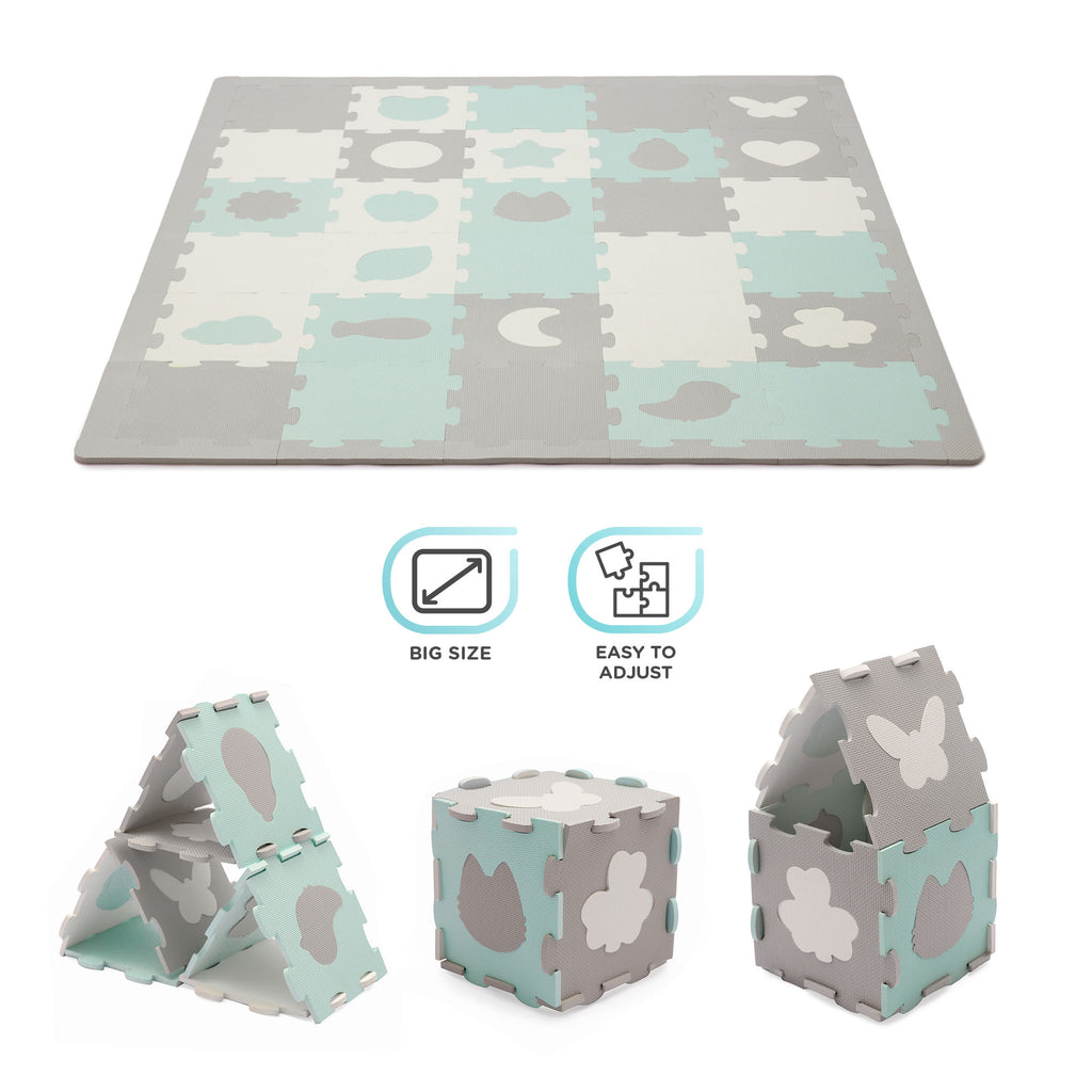 KinderKraft LUNO SHAPES мек пъзел мента KPLUSHMIN - снимка 9