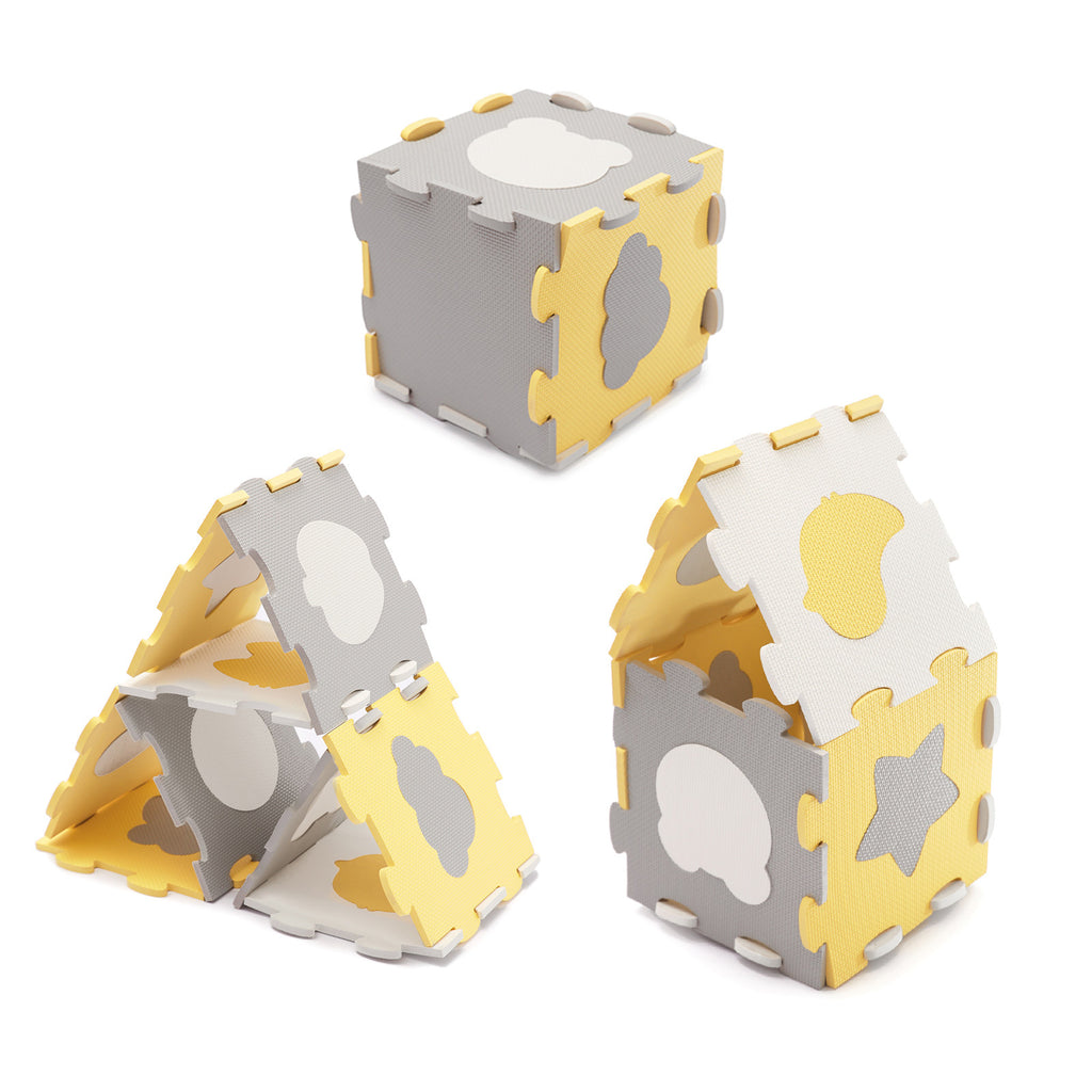 KinderKraft LUNO SHAPES мек пъзел жълт KPLUSH00YEL - снимка 7