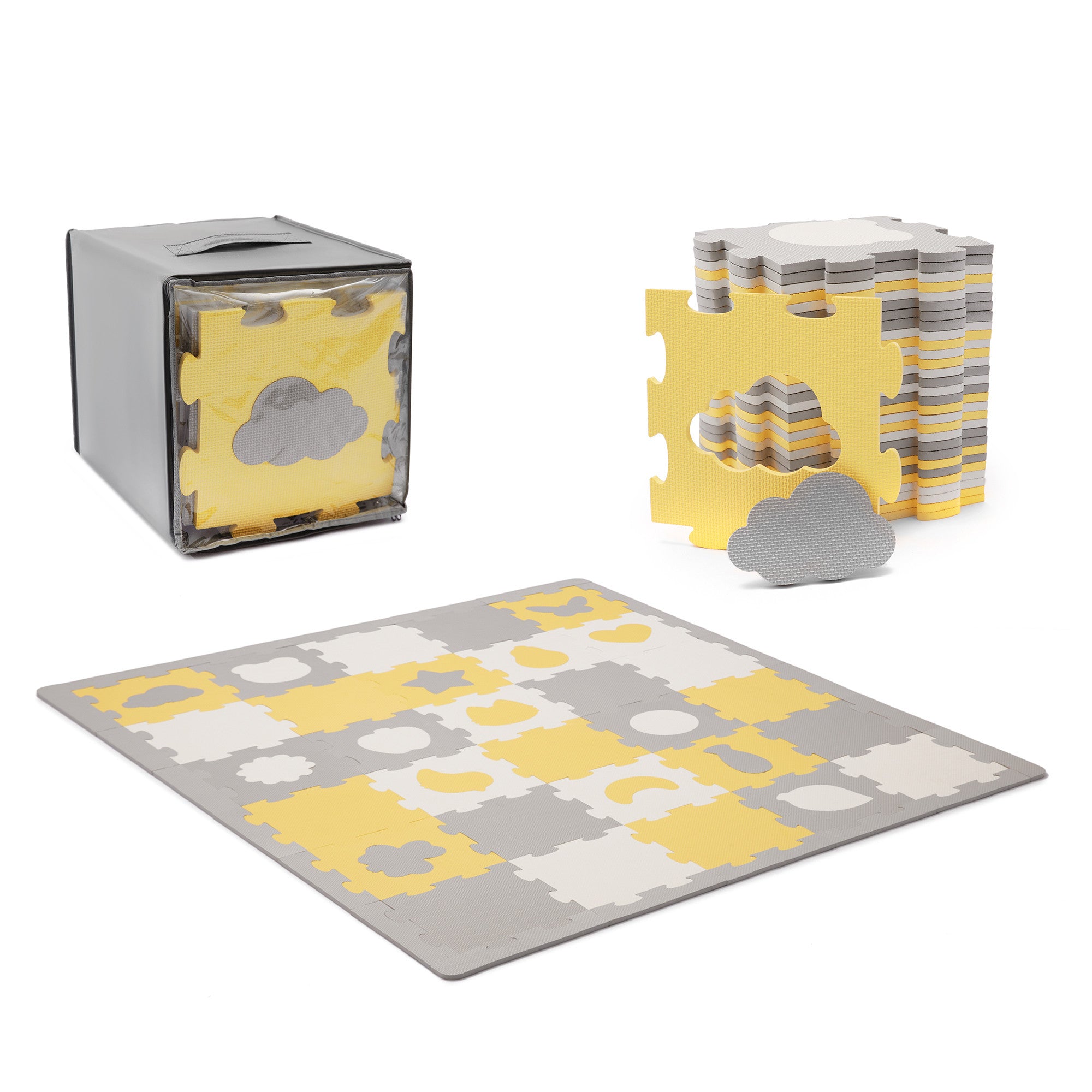 KinderKraft LUNO SHAPES мек пъзел жълт KPLUSH00YEL - снимка 10
