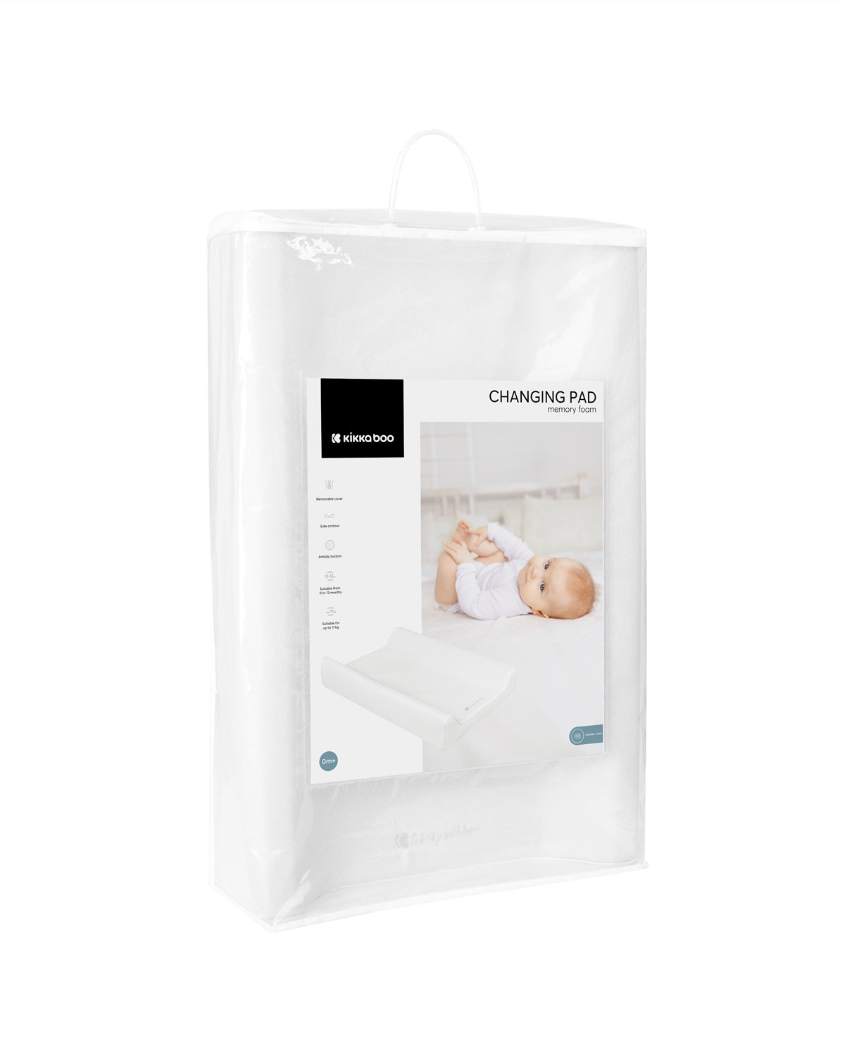 Мемори подложка за повиване Airknit White | Kikkaboo
