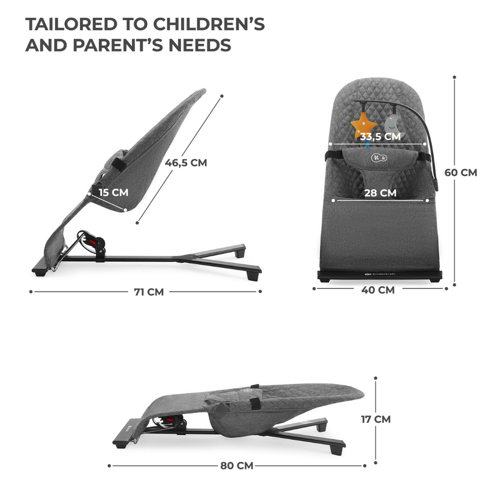 Kinderkraft MIMI шезлонг GREY - снимка 5