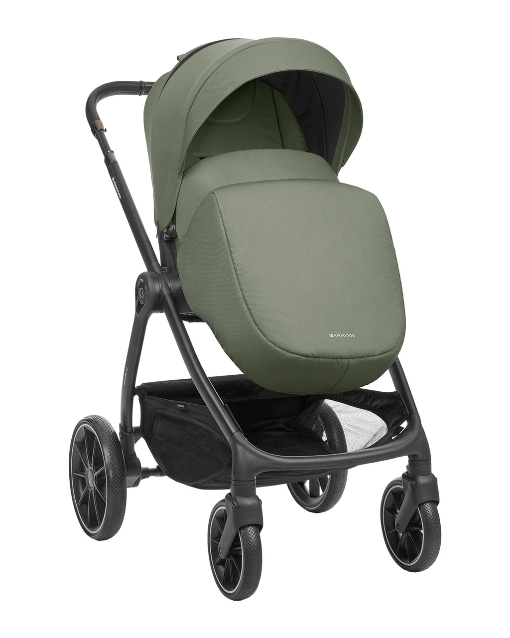 Комбинирана количка 3в1 с кош за новородено Modena Army Green - снимка 2