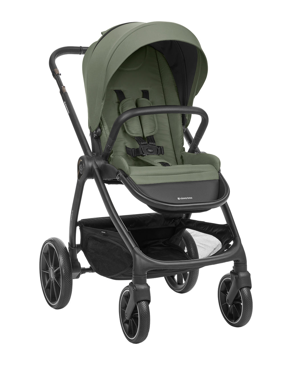 Комбинирана количка 3в1 с кош за новородено Modena Army Green - снимка 3