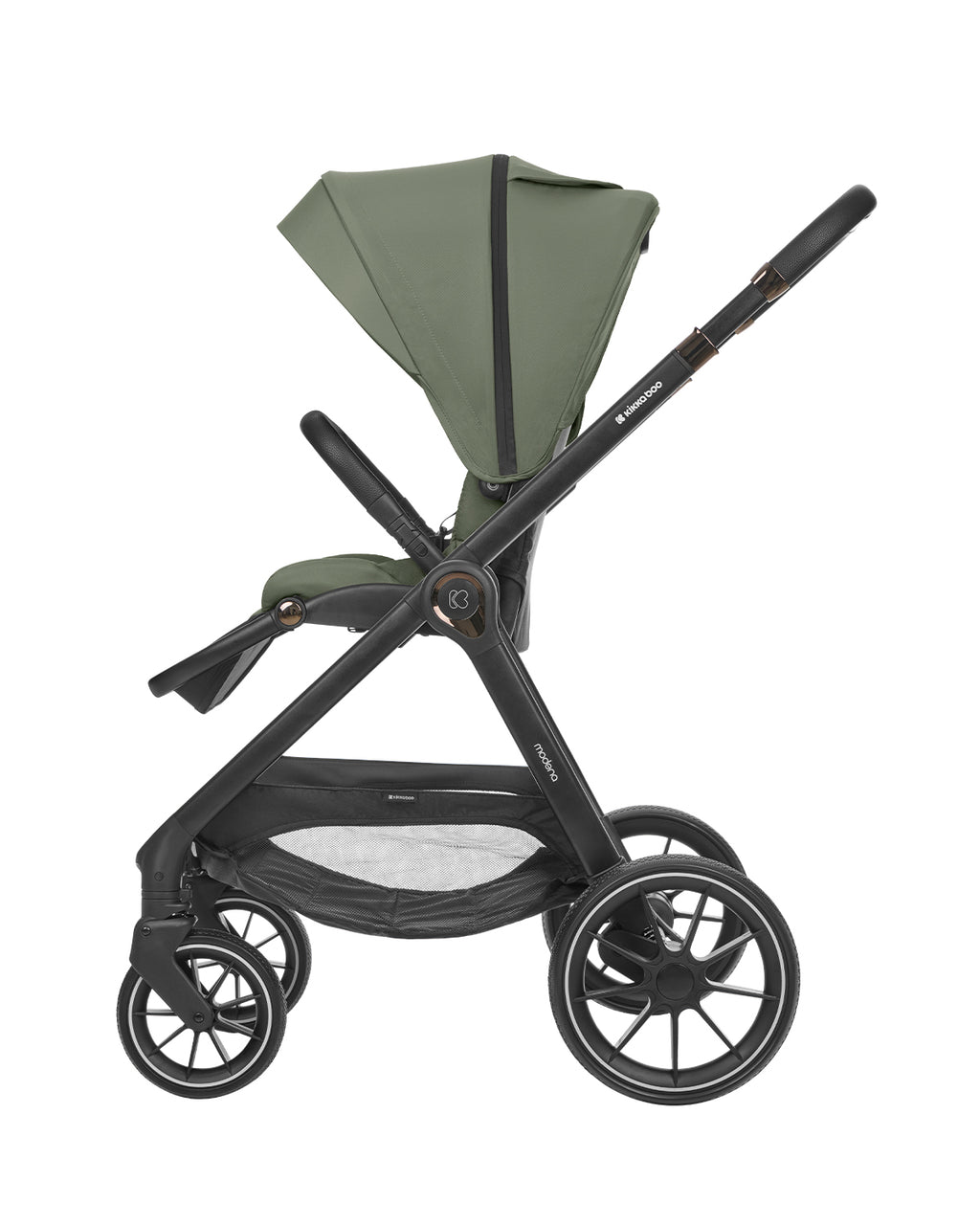 Комбинирана количка 3в1 с кош за новородено Modena Army Green - снимка 4